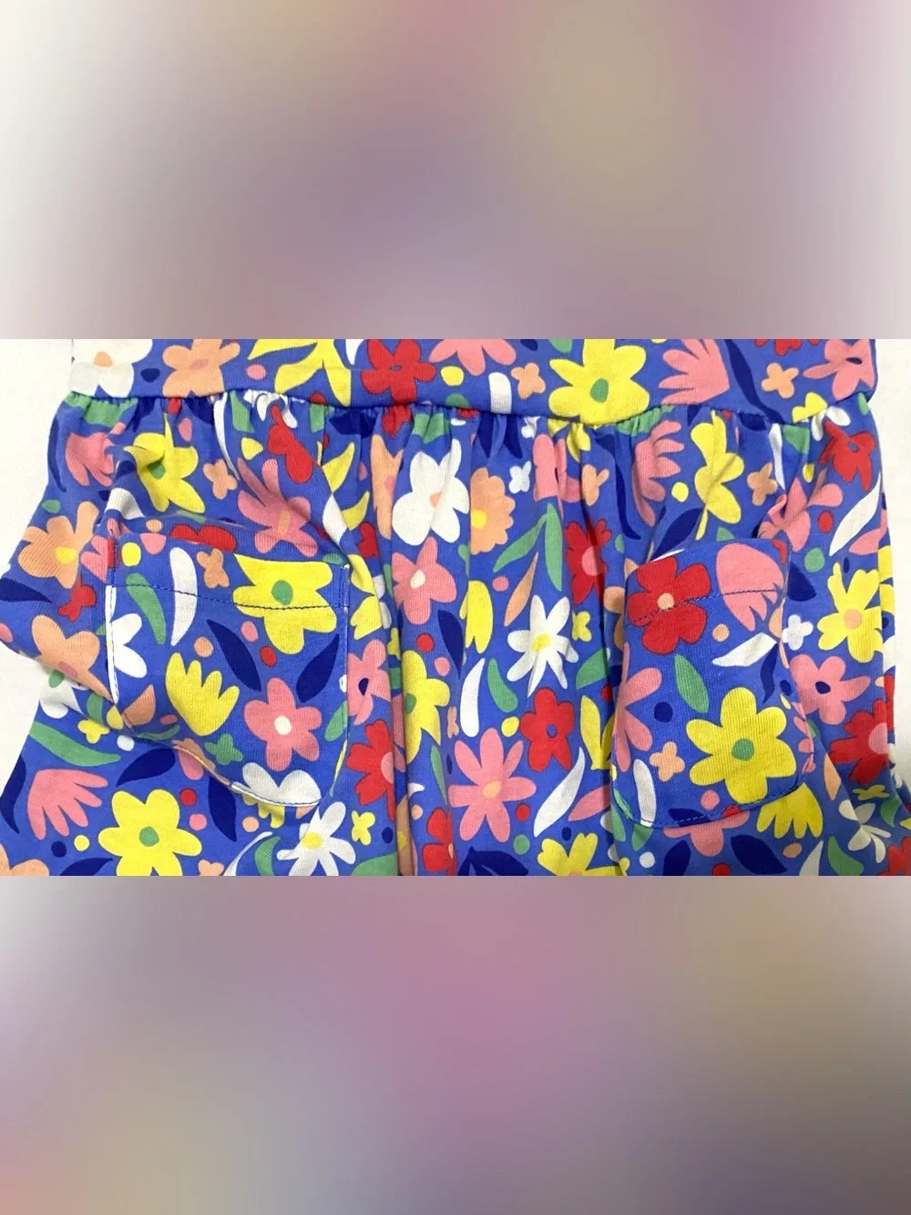 Wonder Nation Girls 24M Blue Floral Play Dress Boho Summer Fairy Cottagecore